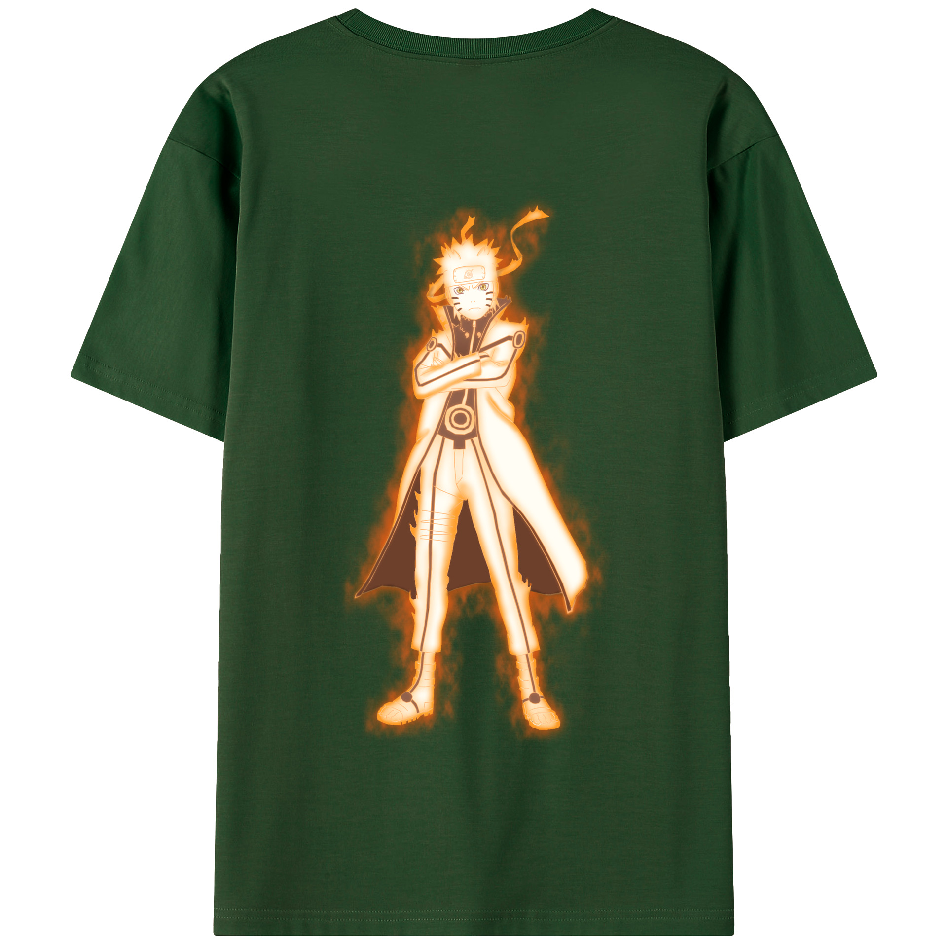 （画像用） NARUTO -ナルト- うずまき ナルト Uzumaki Naruto 綿100％半袖Tシャツ（背面プリント）